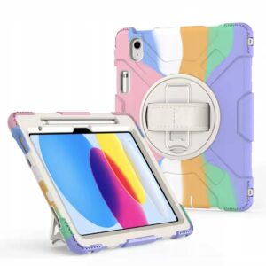 Etui Obudowa Pokrowiec na Tablet iPad Mini 6 8.3 Pancerny Kolorowy tęczowy