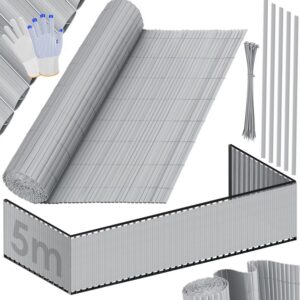 Mata maskująca z PCV KESSER Osłona 80x500 cm PVC jasnoszary