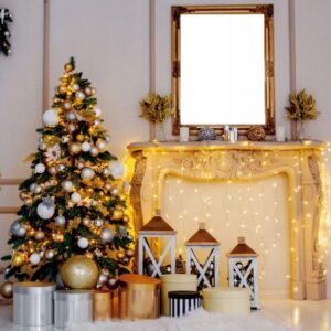 Salcar Choinka zielona z lampkami i metalowym stojakiem 1,8 m