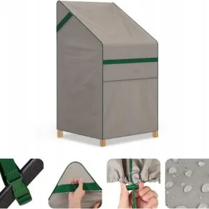 Pokrowiec na krzesła ogrodowe khaki zielony 65 x 90 x 115 cm