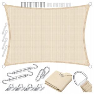 Żagiel przeciwsłoneczny kremowy 2x4 m HDPE KESSER