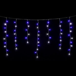 Kurtyna świetlna LED 2 m 80 diod LED Biało-niebieskie lampki SALCAR
