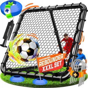Siatka rebounder 128x128 cm trening piłka nożna 5 pozycji Pompka Kesser