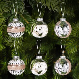 Bombki choinkowe 8 cm 6 szt bombek choinkowych Plastikowe Salcar