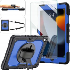 Etui Obudowa Case Pokrowiec na Tablet iPad 8/7/9 10.2 Czarny Niebieski