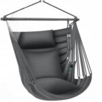 Fotel wiszący Haiti 150kg + 2 poduszki UV 360° antracytowy Kesser