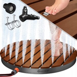 Prysznic ogrodowy podłogowy zewnętrzny do sauny kempingowy okrągły Kesser