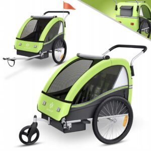 Przyczepka rowerowa wózek 2w1 dla dzieci do 40kg składana Kesser