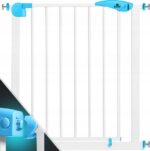 Bramka Ochronna na schody lub drzwi KIDIZ 74-87 cm biała Rozporowa