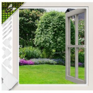 Moskitiera do okna KESSER do okien z ramą aluminiową 100 x 120 cm