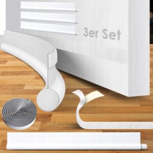 Zestaw 3 uszczelek na drzwi ochrona przed przeciągiem i hałasem dł 95 cm