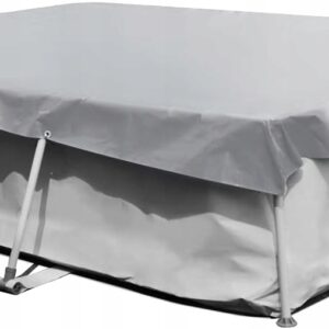 Sekey Prostokątna osłona basenu plandeka basenowa 264x184 cm srebrna