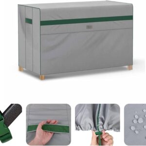 Pokrowiec na meble ogrodowe stół jasnoszary zielony 125 x 63 x 74 cm