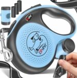 Smycz dla psów 8 m dla psów do 50 kg Wysuwana Lovpet szaro-niebieska