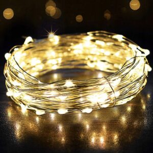 Wodoodporny Łańcuch Świetlny LED lampki na drucie Ciepła Biel 100 10mSalcar