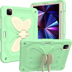 Etui Case na Tablet iPad 10.9 Air 5/ 4/Pro 11 z Paskiem Zielony motyl