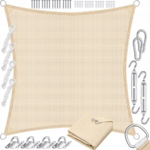 Żagiel przeciwsłoneczny kremowy HDPE 3,6x3,6 m KESSER