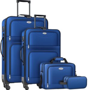 Zestaw walizek KESSER 4w1 TSA 360° bagaż podręczny duży kosmetyczka