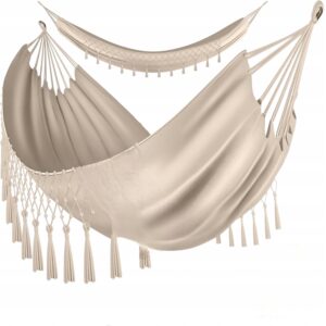 Hamak bez drążka KESSER beżowy 300 kg 320 x 150 cm