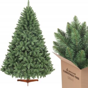 SALCAR Choinka zielona z drewnianym stojakiem 2,1m jodła