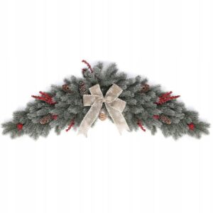 Girlanda ze sztucznej choinki nad drzwi Biało-Czerwona 100 cm Salcar