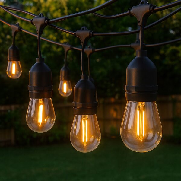 Girlanda ogrodowa LED 20m 20 żarówek zewnętrzna ciepła biel IP65 Girlanda ogrodowa LED 20m 20 żarówek zewnętrzna ciepła biel IP65