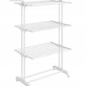 Suszarka na pranie 4 poziomy składana na kółkach 173 cm SONGMICS