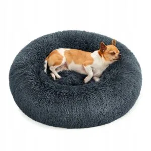 Legowisko donut dla psa kota 60 cm ciemnoszare Fluffy Feandrea