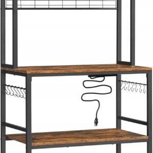 Regał kuchenny z gniazdkami półka na mikrofalę 170 cm VASAGLE