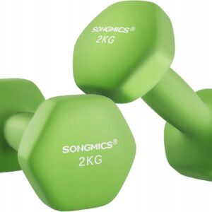 Hantle neoprenowe sześciokątne 2 x 2 kg fitness do domu SONGMICS