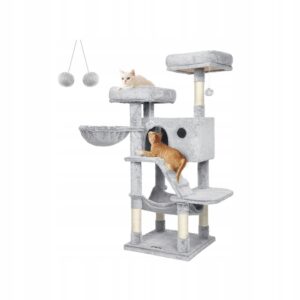 Drapak dla kota 135 cm platformy budka hamak schodki Feandrea