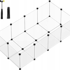 Klatka kojec dla gryzoni królika DIY 20 paneli 143x73x46 SONGMICS