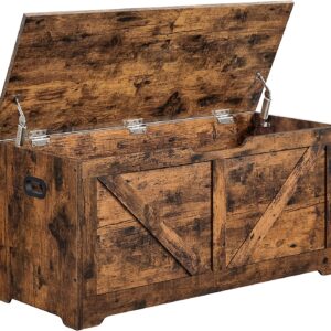 Skrzynia ławka na buty 100 cm rustykalna schowek VASAGLE