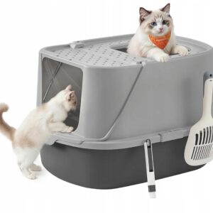 Kuweta zamknięta XXL dla kota do 15 kg z łopatką Feandrea