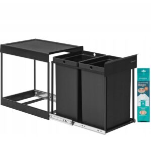 Kosz na śmieci pod szafkę 2 x 20 L segregacja SONGMICS