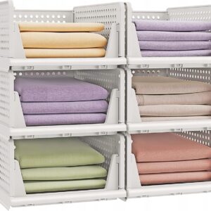 Organizery do szafy składane kosze wysuwane 6 szt SONGMICS