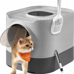 Kuweta dla kota XXL Feandrea zamknięta z szufladą i filtrem brudu