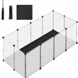 Kojec dla gryzoni 145x73x57 cm biały modułowy SONGMICS