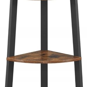 Regał narożny 4 półki industrialny loft VASAGLE