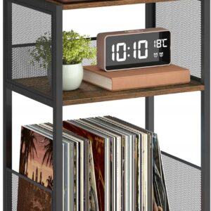 Stolik pod gramofon z półkami na winyle do 100 płyt VASAGLE