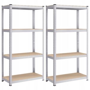 Zestaw 2 regałów magazynowych 160x80x40 cm metal MDF SONGMICS
