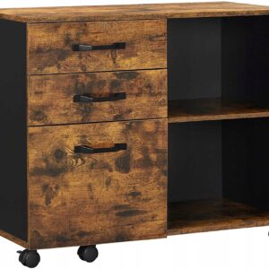 Szafka na dokumenty A4 na kółkach z szufladami VASAGLE industrialna