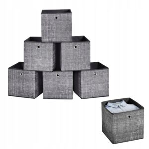 Pudełka do przechowywania 30x30x30 6 szt składane Songmics