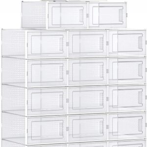 Pudełka na buty 18 szt organizer transparentne zamykane stack Songmics