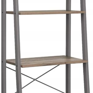 Regał drabinkowy 4 półki loft metalowy szary 137 cm VASAGLE