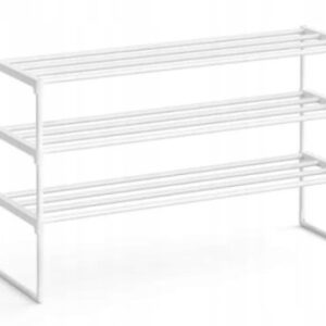Regał na buty 3 poziomy stojak na 20 par metalowy biały SONGMICS