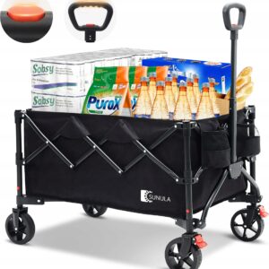 Wózek transportowy składany Sunula 120kg lekki kompaktowy czarny