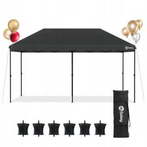 Pawilon ogrodowy 3x6m wodoodporny UV50+ regulowany czarny Sekey