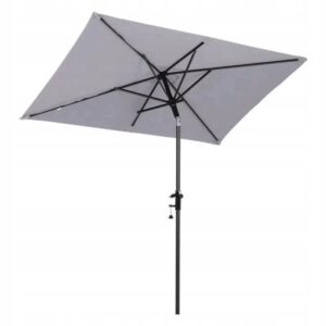 Parasol balkonowy 200x125 prostokątny UV50 regulacja kąta jasnoszary Sekey