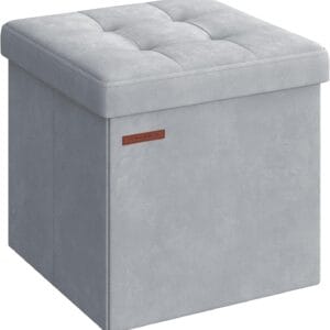 Pufa składana ze schowkiem 38 cm skrzynia 43L 300 kg SONGMICS